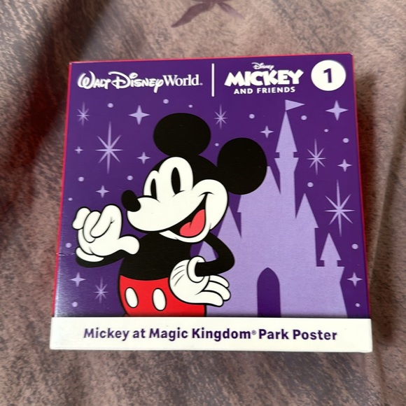 Walt Disney World Happy Meal toy bundle. Park poster and Clap card game. - Picture 2 of 5